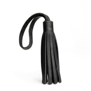Portland Leather Goods smooth Black leather tassel,